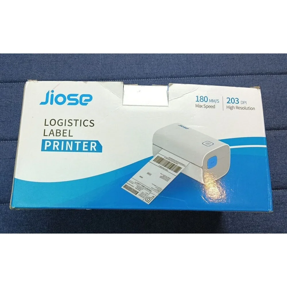 Jiose Label Printer White 203 DPI 180mm/s, Thermal Printer